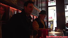 Redlight Eurobabe Engages In Masturbation After Sexytime With Blowjob And Clothes Ripped.