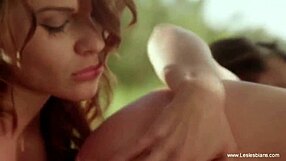 Tan Girlfriends Enjoy Outdoor Muff Diving and Strapon Sex