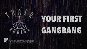 Dirty gangbang audio with filthy talk for women