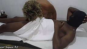 Naughty Little Wife Gives Massage To Big Black Guy