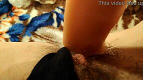 The babe with tattoo uses big dildo for masturbation.