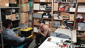 sexually suppressed gay officers fuck in prison.