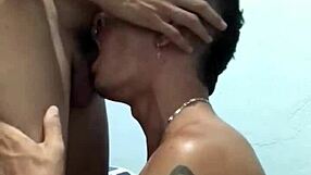 Teen Feels Humiliation As He Sucks Big Black Cock In Double Cumshot