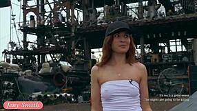 Jeny smith shows camel toe in tight suit