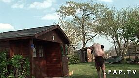 wow, this french milf gets sodomized, fisted, and double penetrated in the garden! 😲