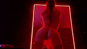 Slut in Torn Leggings Fingers Pussy with Vibrator and Toys