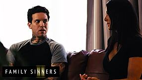 i kiss my stepson and press my big tits against him while undressing