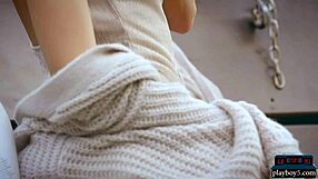 Zhenya Belaya strips her amazing ass in the woods