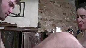 Milf gets fucked on the table with ass licking