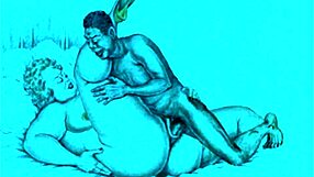 vintage erotic cartoon illustration from anime hentai