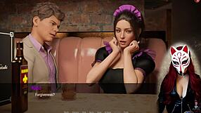 Kate rocks maid cosplay with stockings