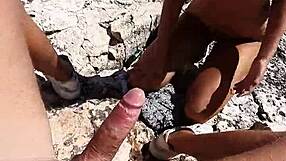 quick pov fuck with hot brunette teen on public beach