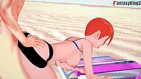 Gwen Tennyson Bikini Sex Heats Up Public Beach Scene