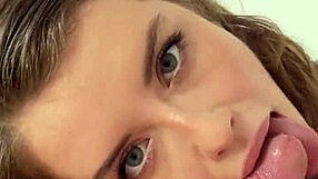 Canadian Blonde Masters Deep Throat and Rimjob in Vertical POV