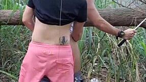 Is This Boy Giving His Ass Bareback in the Woods for Big Black Cock?