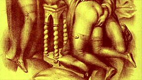 vintage erotic cartoon illustration from anime hentai