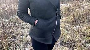 Met Someone Else's Wife with Big Tits in the Woods for Anal Fuck