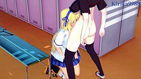 Katsuragi and hikage intense futanari sex with yomi