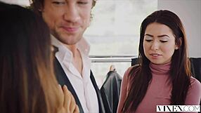 Eva Lovia in Vixenplus showing her most intense deepthroat action