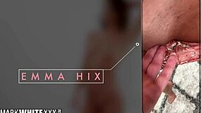Emma Hix gets pussy fucked in sloppy threesome with choking
