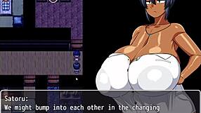 Tanned Natsuki in Hentai Game Ep 7 Drives Men Wild with Sexy Outfit