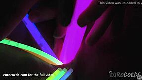 Nice Girl 27Yo Raquel Gaping Her Pussy With Kinky Glowsticks Cervix View!