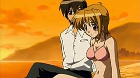 Petite Asian lesbian teen in anime oral scene.