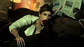 Beautiful anime women with big boobs work in the office and have sex with black men