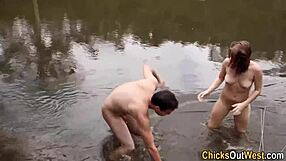 amateur gets creampied outside in wild action 😍