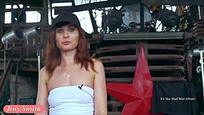 Jeny smith shows camel toe in tight suit