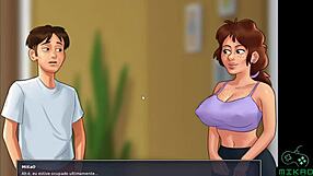Helping beautiful women at school in the Summertime Saga