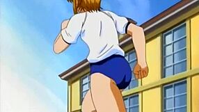 Petite Asian lesbian teen in anime oral scene.