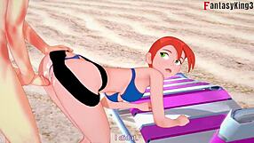 Gwen Tennyson Bikini Sex Heats Up Public Beach Scene