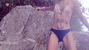 weekend in nature with roleplay sex, blowjob on old hairy monster cock perv, tight shaved pussy