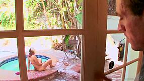 Muscular Stepfather Lee Stone Dominates Stepdaughter Candi Lynn in Raw Bikini Encounter.