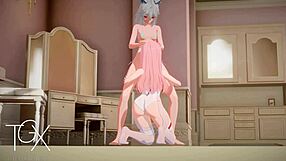 i love anime gaming with zero two in futanari hentai yuri lesbian darling