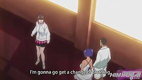 blonde milf says, sensei your monster cock doesn't fit in my tight pussy in this hentai.