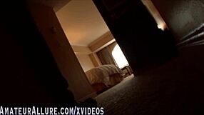 Kristine Kahill Deepthroats and Fucks in Hotel Doggy Cumshot