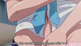 blonde milf says, sensei your monster cock doesn't fit in my tight pussy in this hentai.