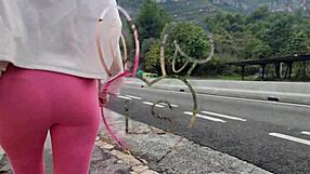 Outdoor Masturbation Near Mountains Leads to Wet Orgasm