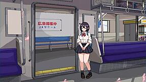 Hentai game with groping and cowgirl sex