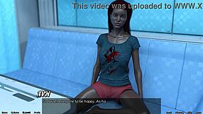 Married busty ebony is angry with me in space!