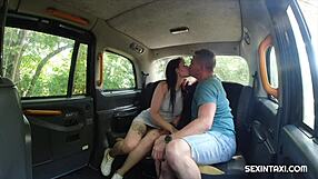 They Lick Each Other in Tattooed Brunette Car Amateur Anime Taxi Hentai