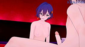 in the zenless zone zero hentai, jane doe and belle rin engage in intense sex scene