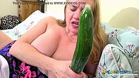 Busty British Mature Masturbates with Toys