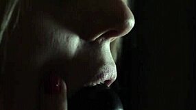 Tied up bdsm beauty with big tits masturbates in heels.