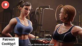 Cammy And Chun Li Engage In Intense Gym Sex With Anal And Blowjob