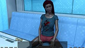 Married busty ebony is angry with me in space!