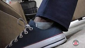 Show Your Ebony Ass Submissive Model In Jeans Panties Close Up