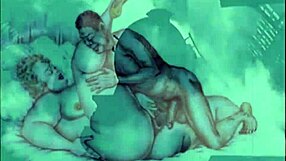 vintage erotic cartoon illustration from anime hentai